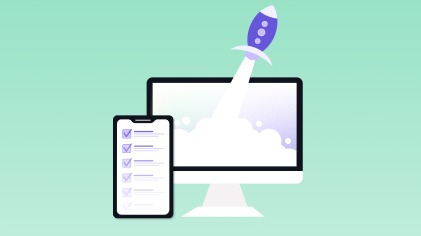Website launch checklist vector image