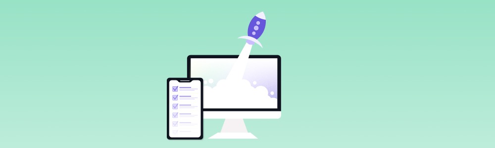 Website launch checklist vector image